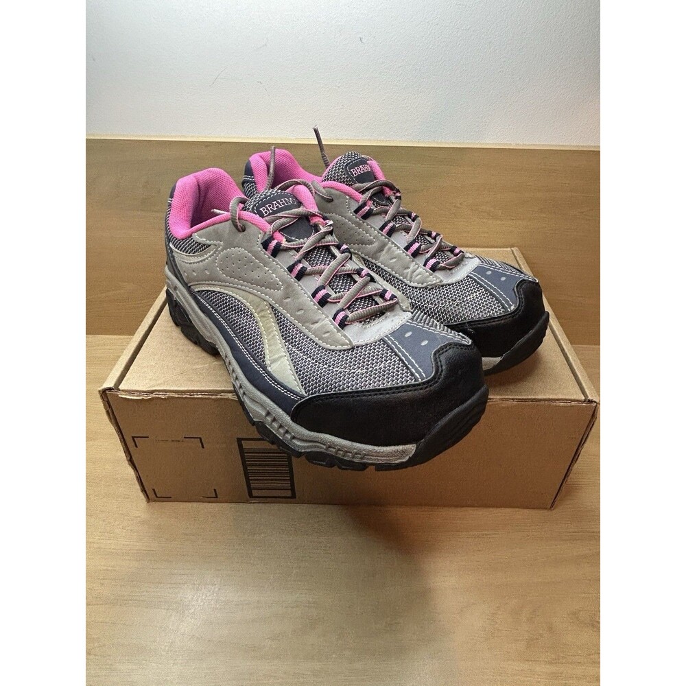 Brahma Sacha Womens 9.5 Pink Gray Steel Toe Sneakers WWBR0340031 - Picture 3 of 10